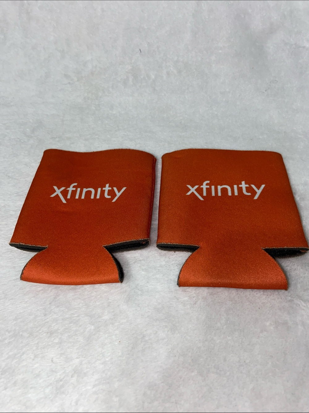 Finity Orange Neoprene Can Cooler Koozies - Pair
